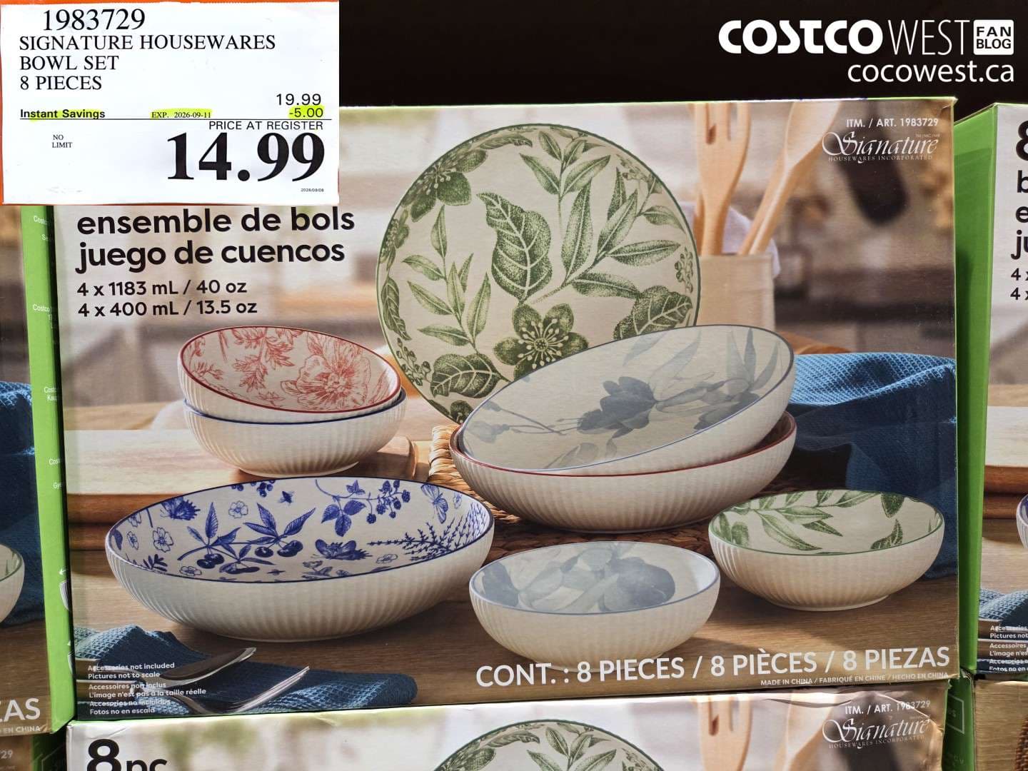 signature housewares bowl set 8 pieces