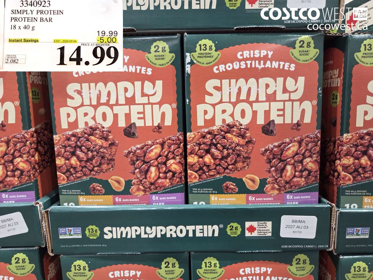 SIMPLY PROTEIN PROTEIN BAR 18 X 40 G