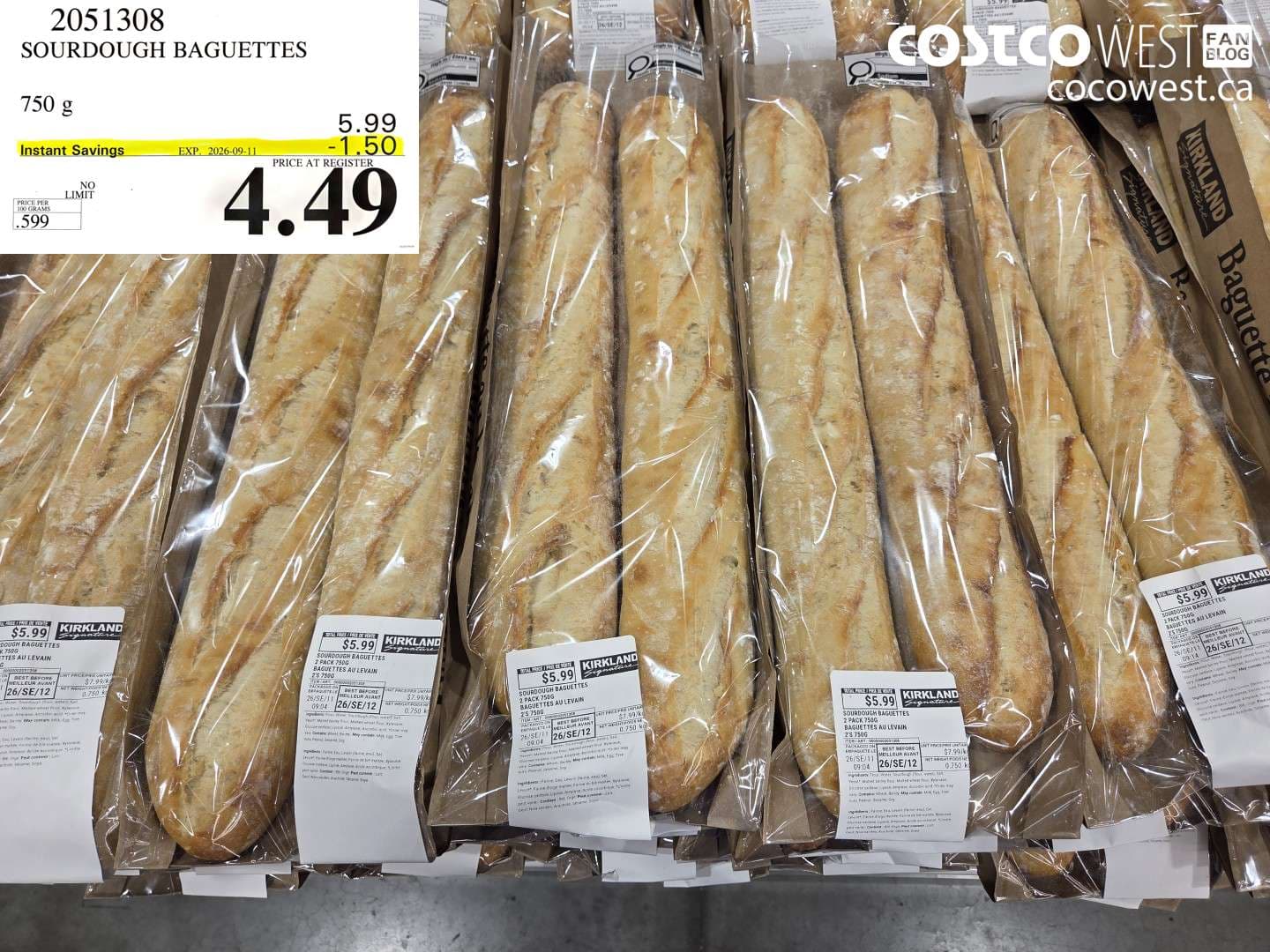 SOURDOUGH BAGUETTES 750 G