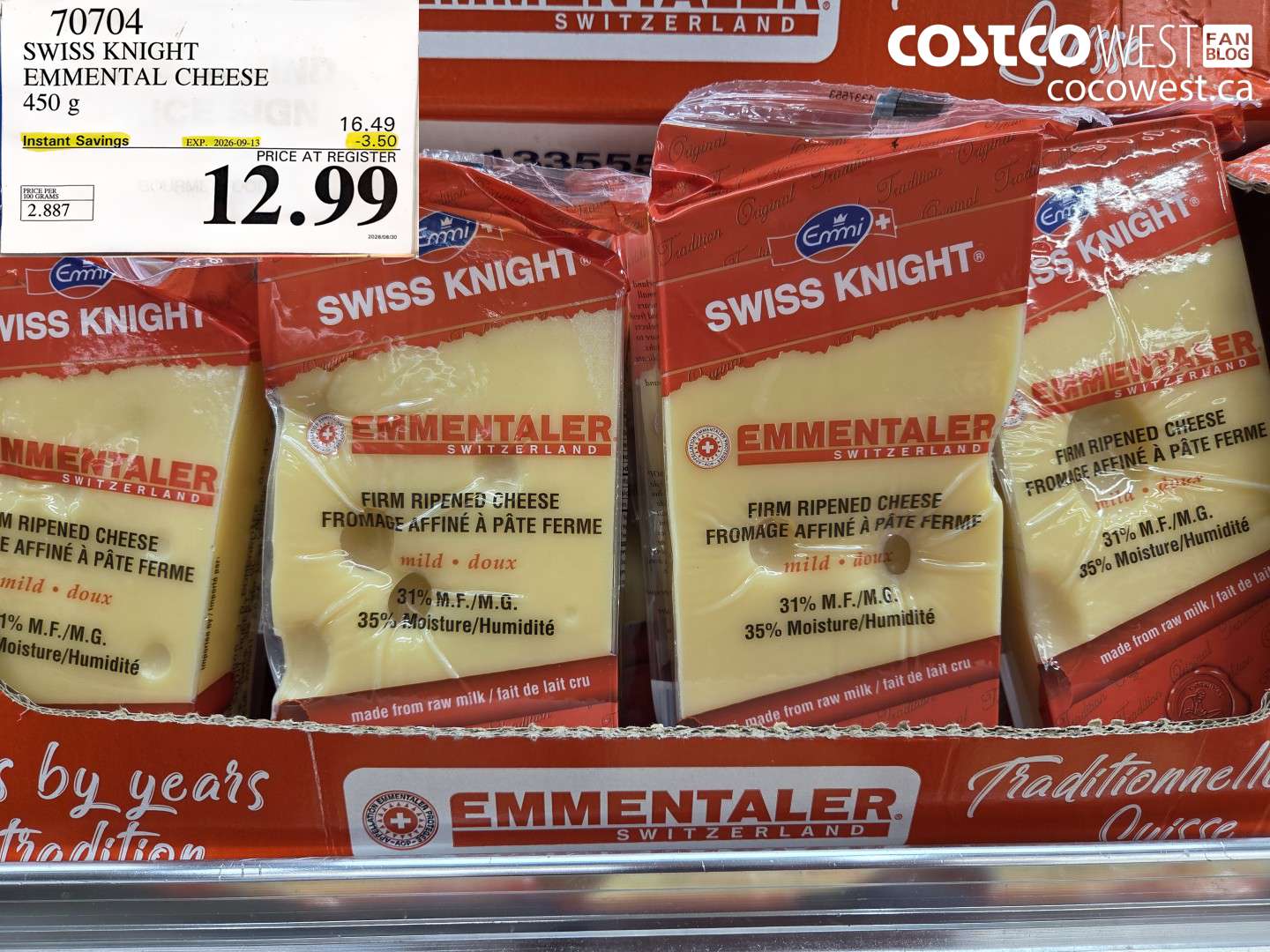 swiss knight emmental cheese 450 g