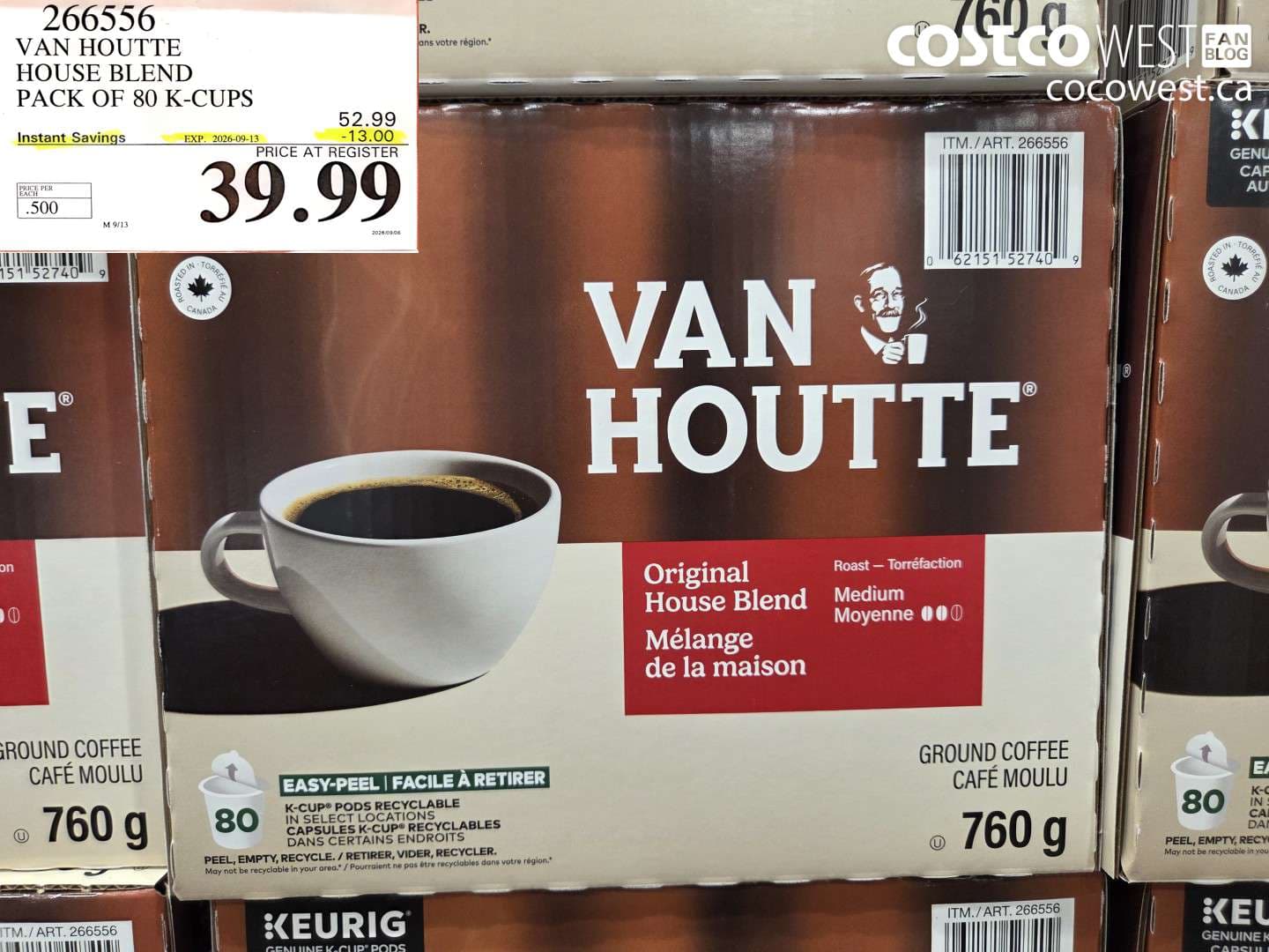 van houtte house blend pack of 80 kcups