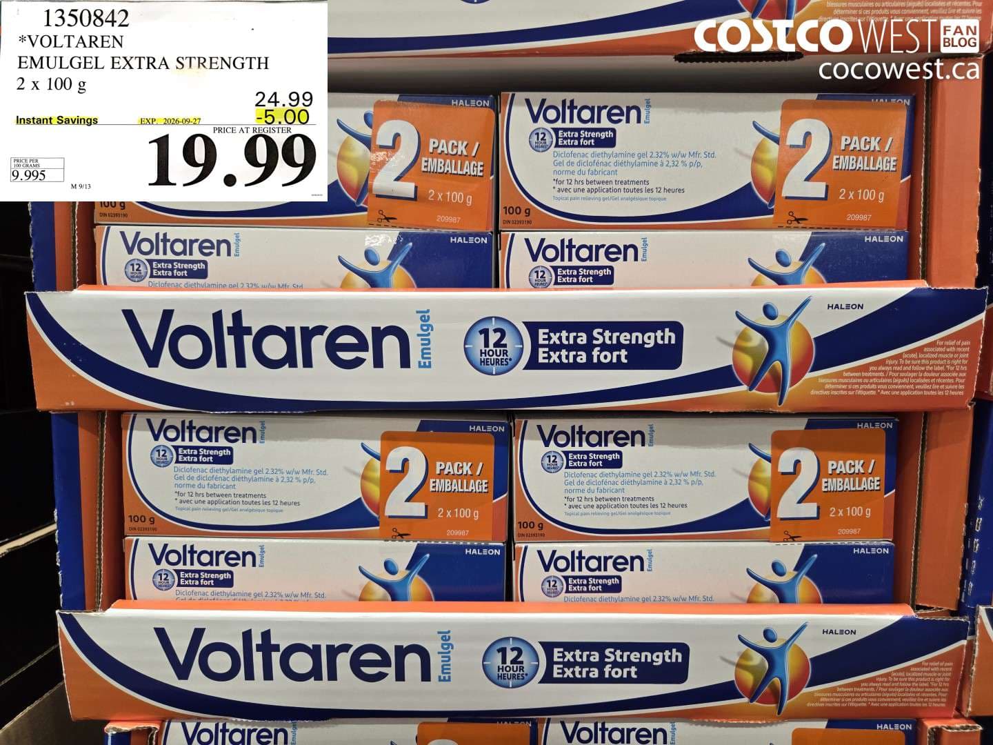 voltaren emulgel extra strength 2 x 100 g