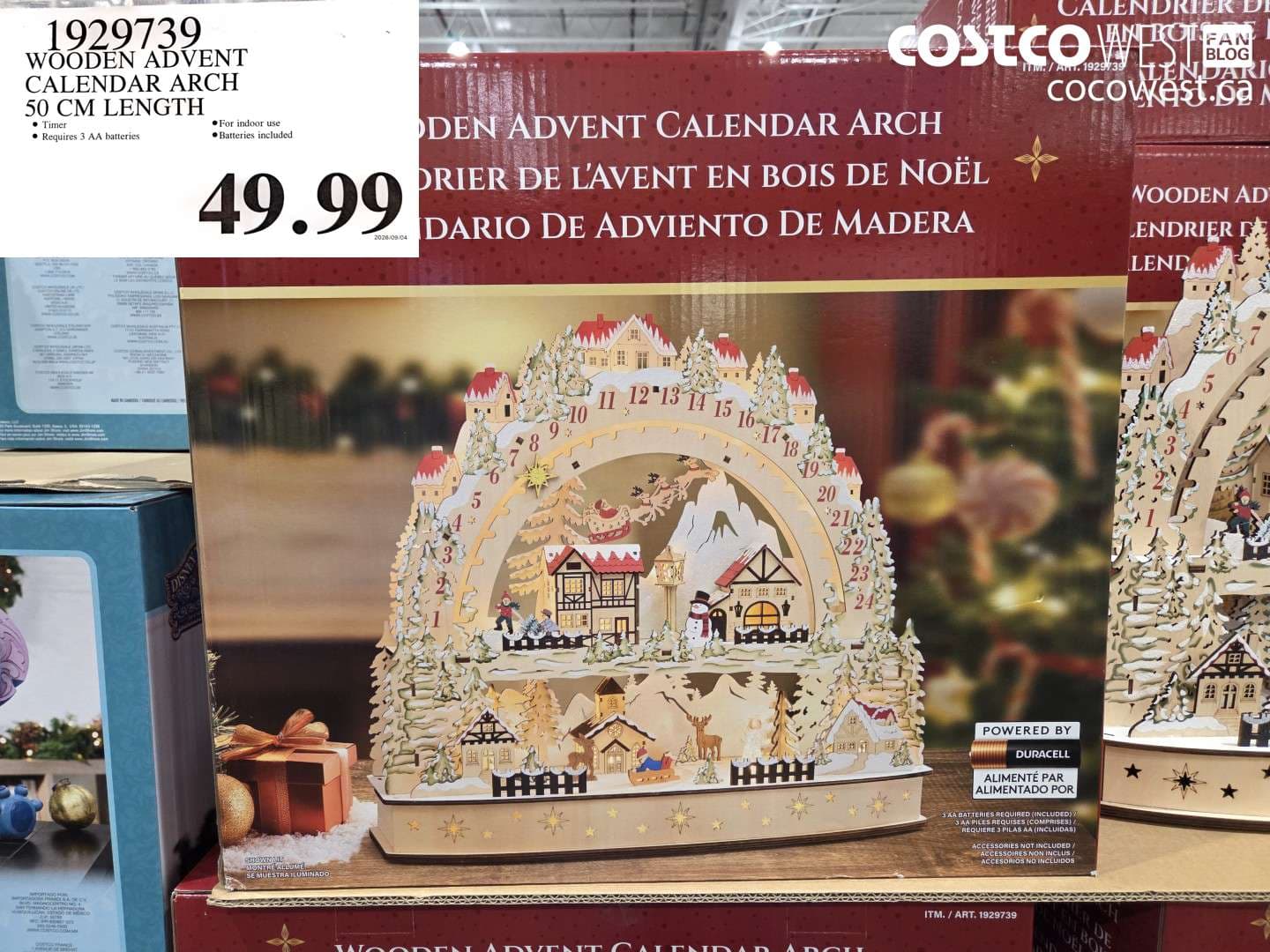 WOODEN ADVENT CALENDAR ARCH 50 CM LENGTH