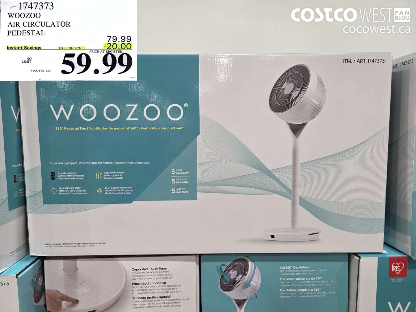 woozoo air circulator pedestal