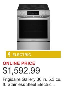 Frigidaire Gallery 30 in. 5.3 cu. ft. Stainless Steel Electric Total Convection Range with Air Fryer and Air Sous Vide