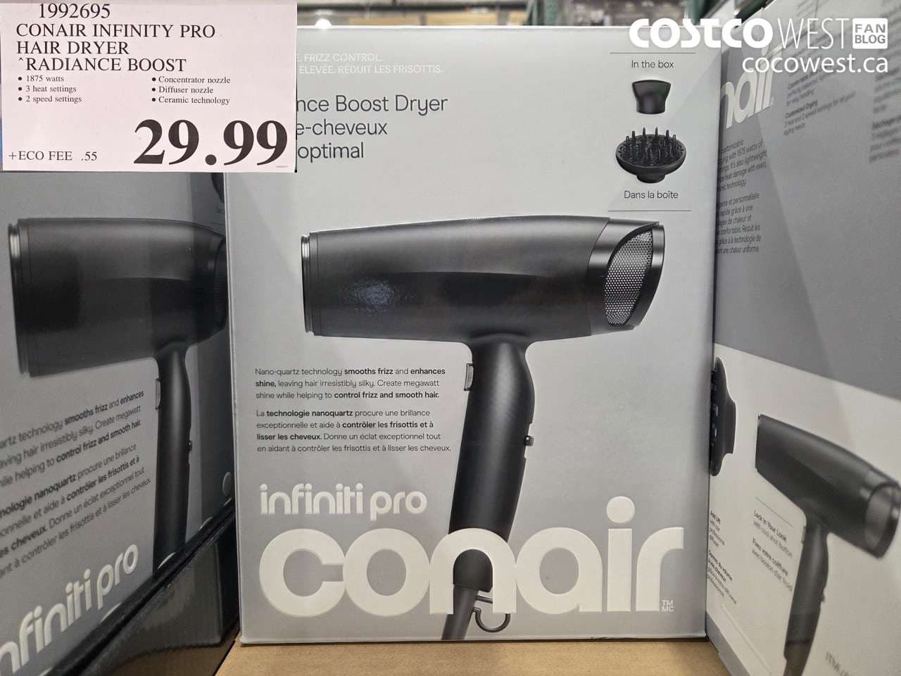 conair infinity pro hair dryer radiance boost
