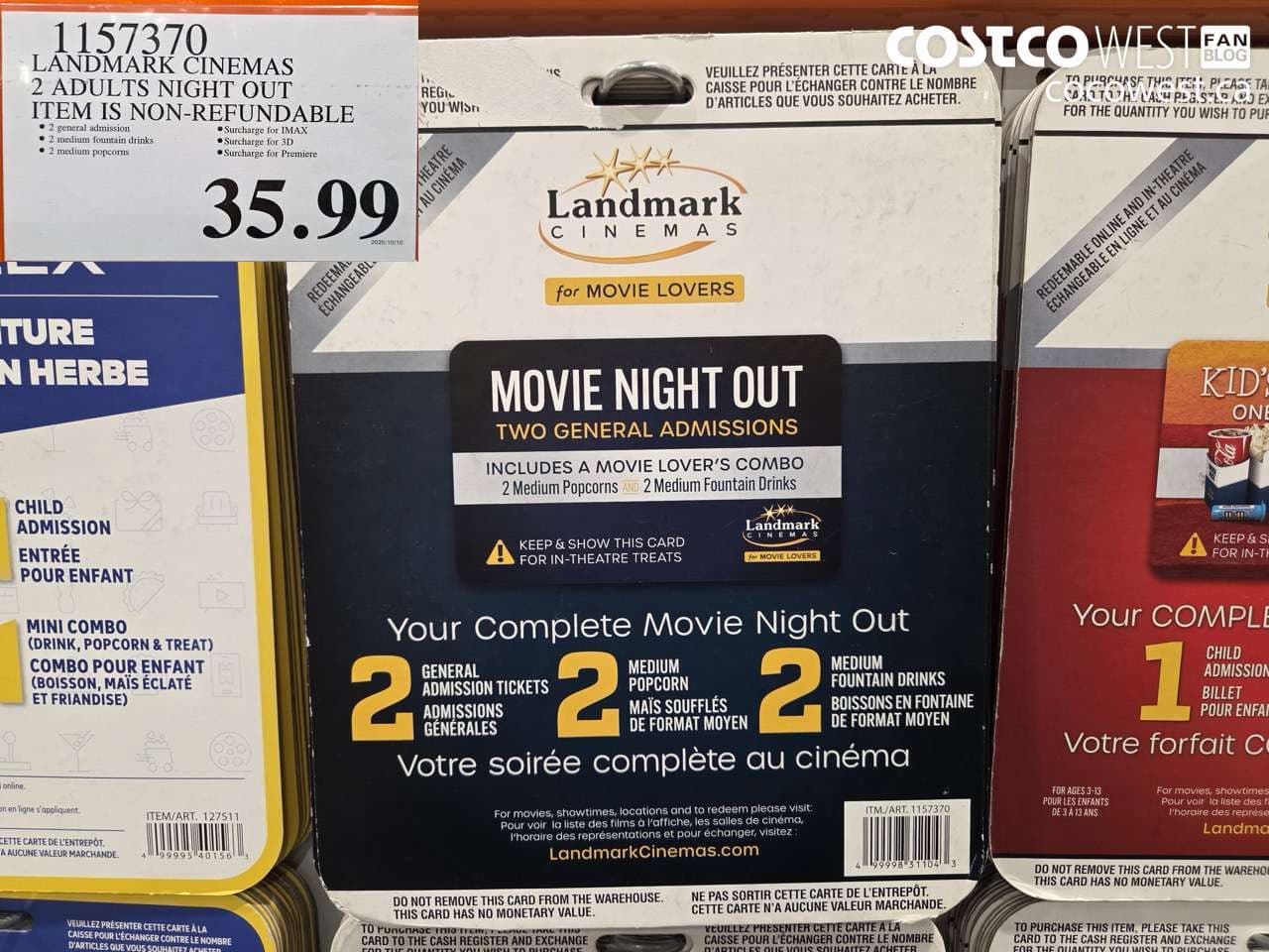 landmark cinemas 2 adults night out item is nonrefundable
