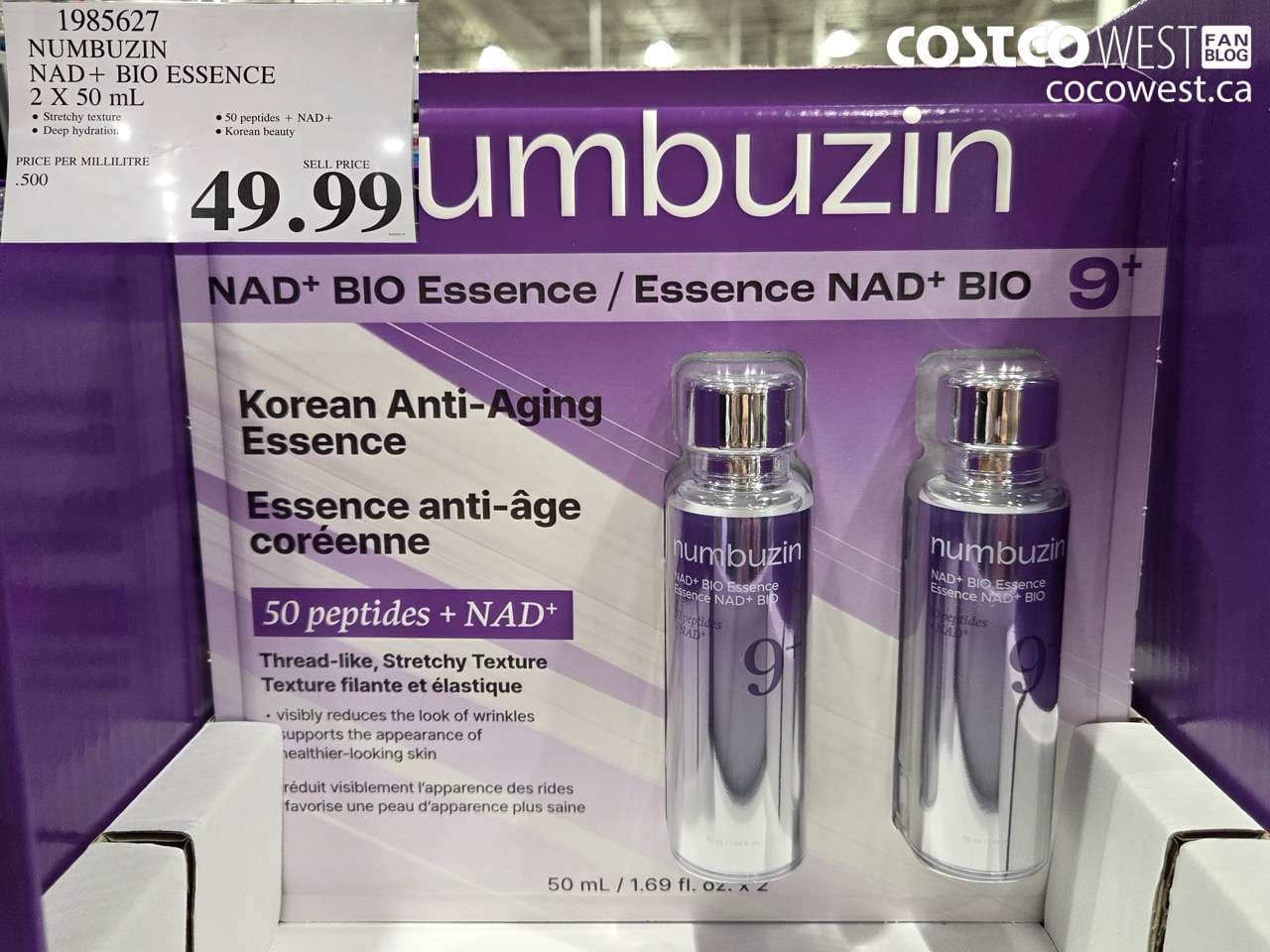 numbuzin nad bio essence 2 x 50 ml
