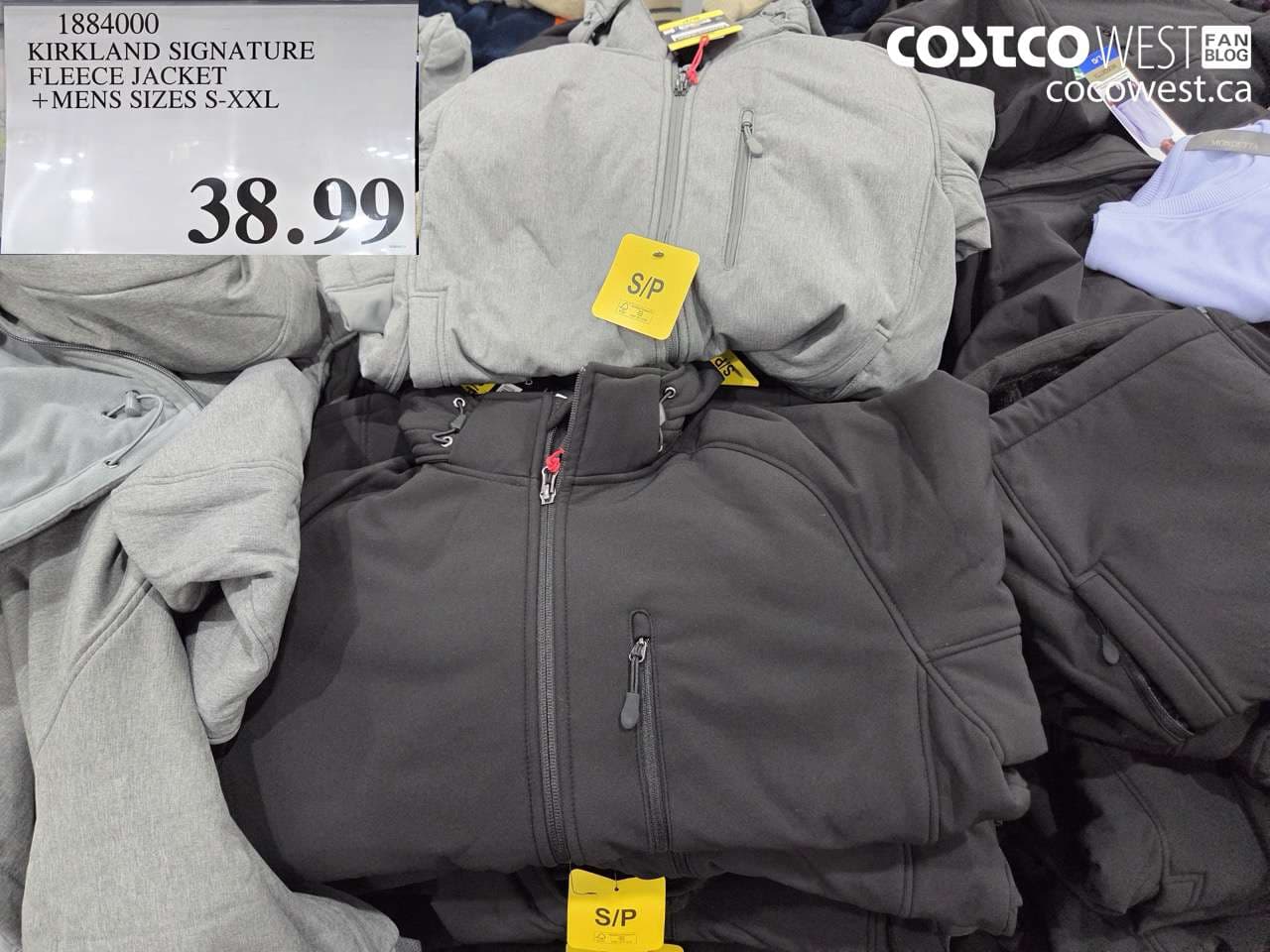 kirkland signature fleece jacket mens sizes sxxl