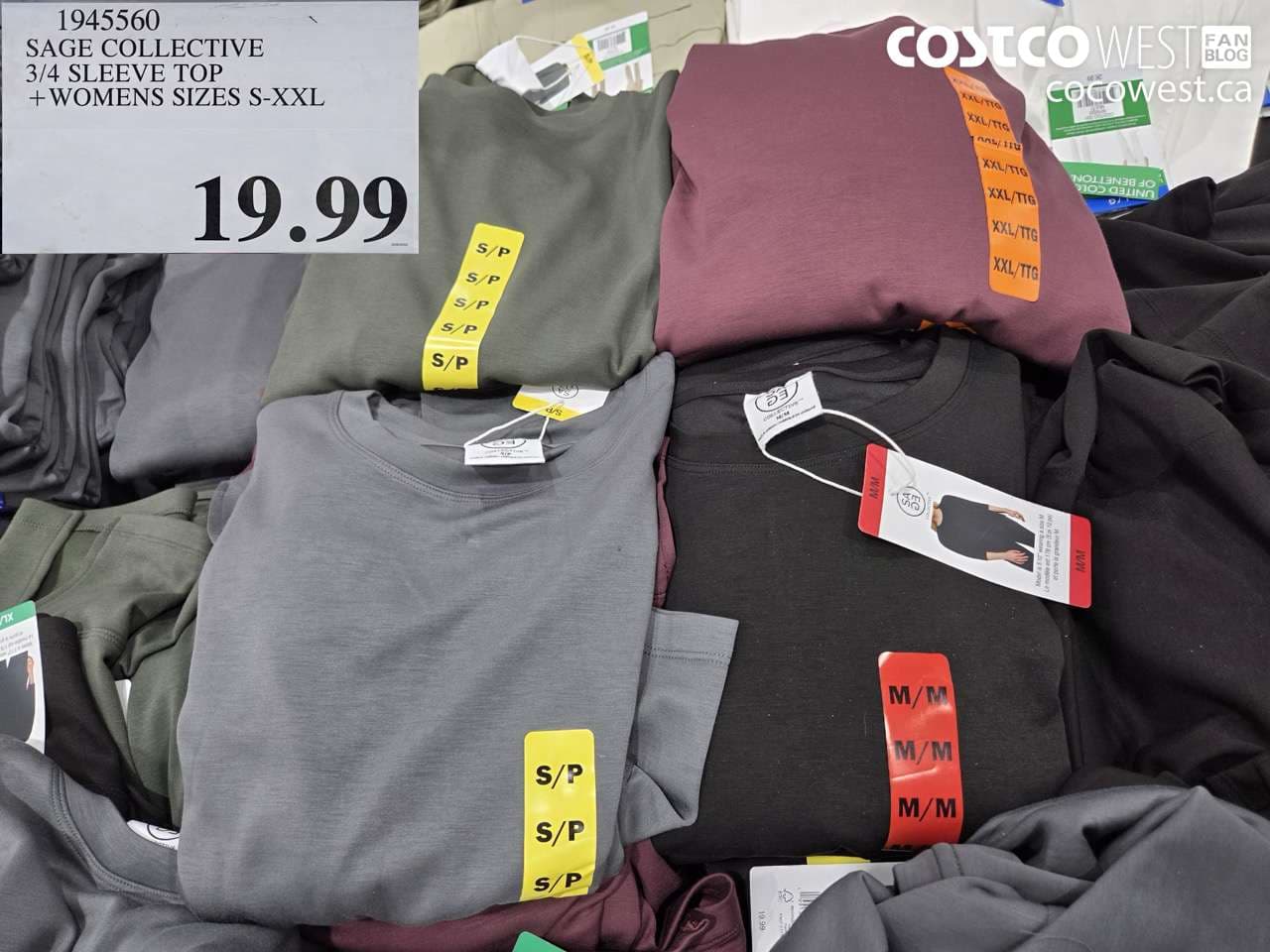 sage collective 34 sleeve top womens sizes sxxl