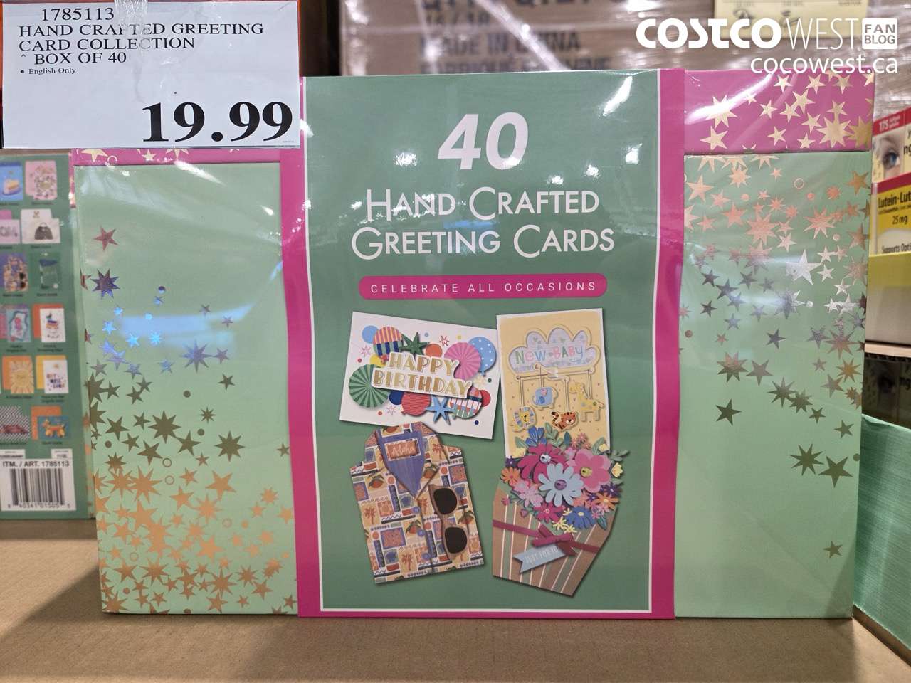 hand crafted greeting card collection box of 40