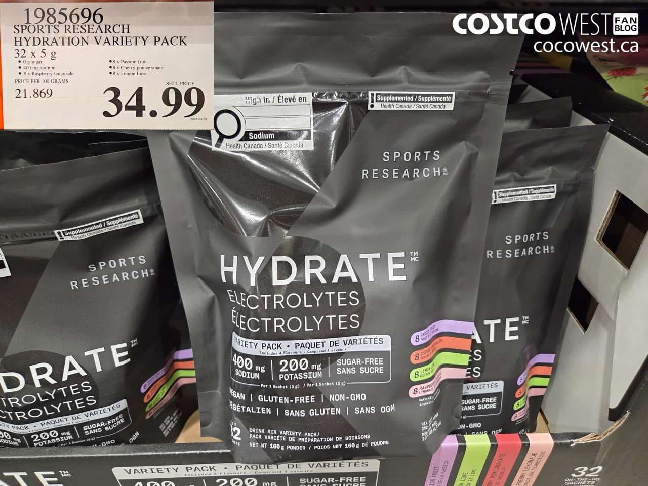 sports research hydration variety pack 32 x 5 g