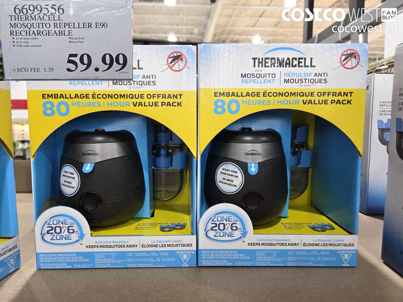 thermacell mosquito repeller e90 rechargeable