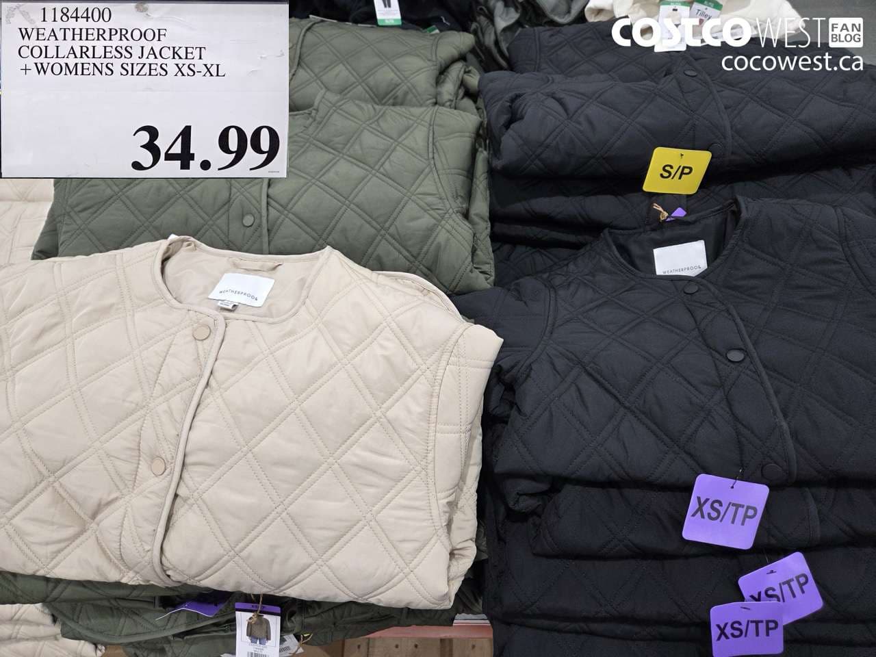 weatherproof collarless jacket womens sizes xsxl