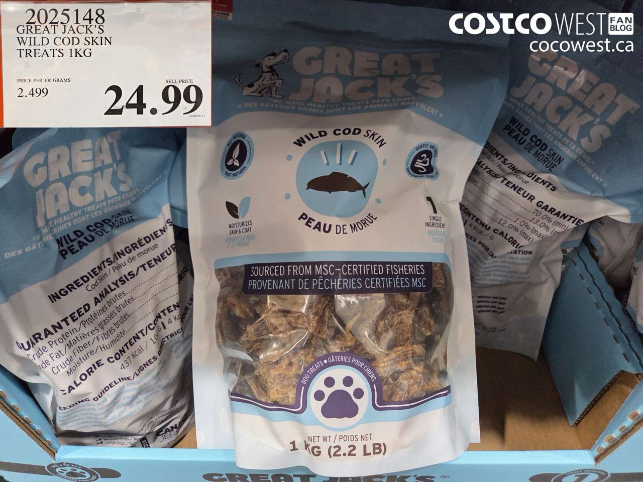 great jacks wild cod skin treats 1kg