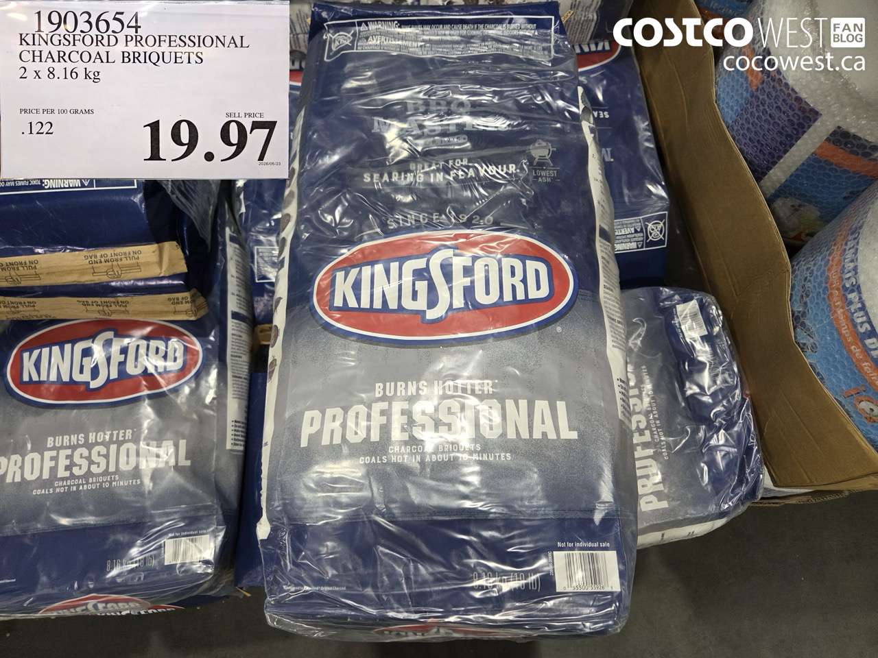 kingsford professional charcoal briquets 2 x 816 kg