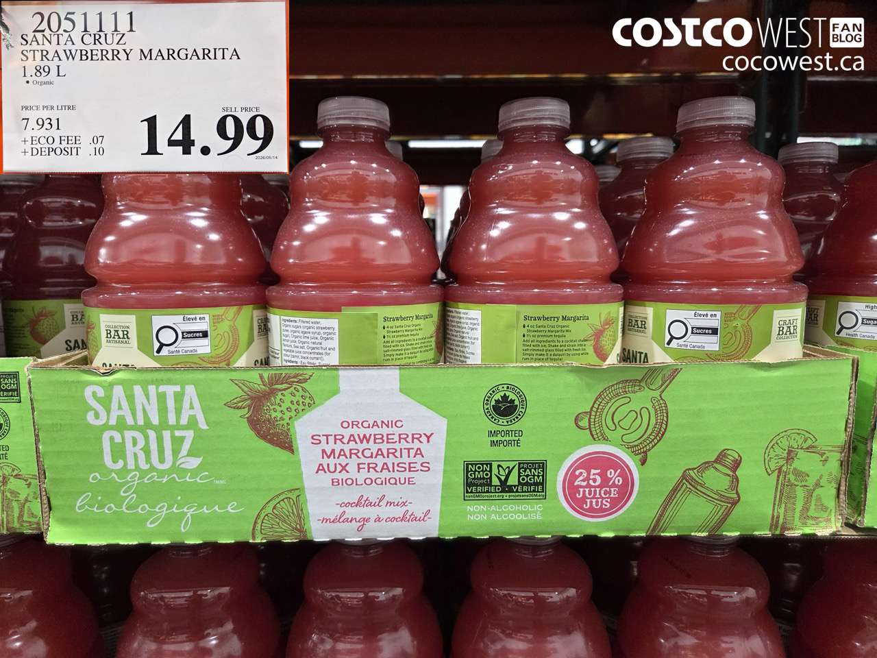 santa cruz strawberry margarita 189 l