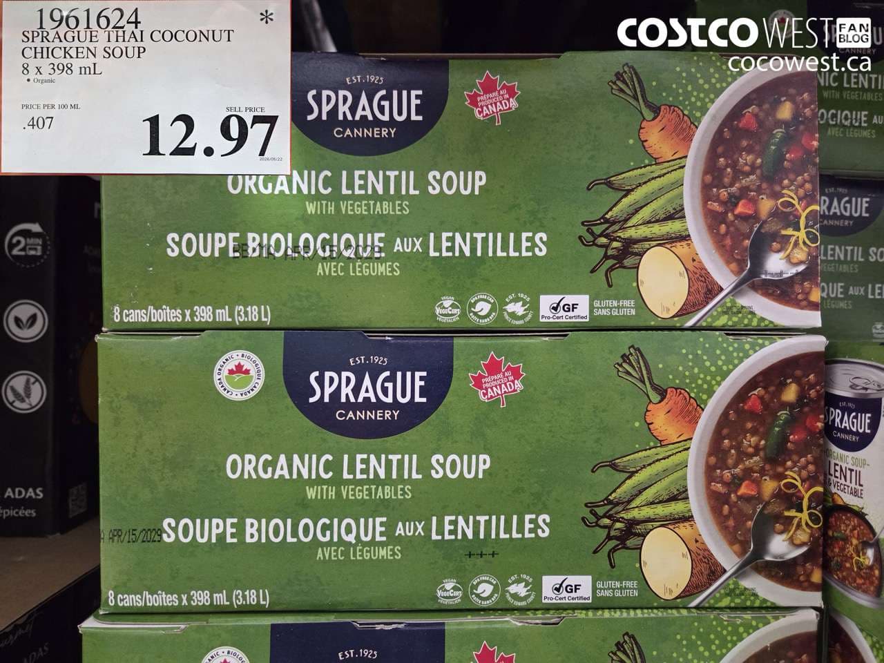 sprague thai coconut chicken soup 8 x 398 ml