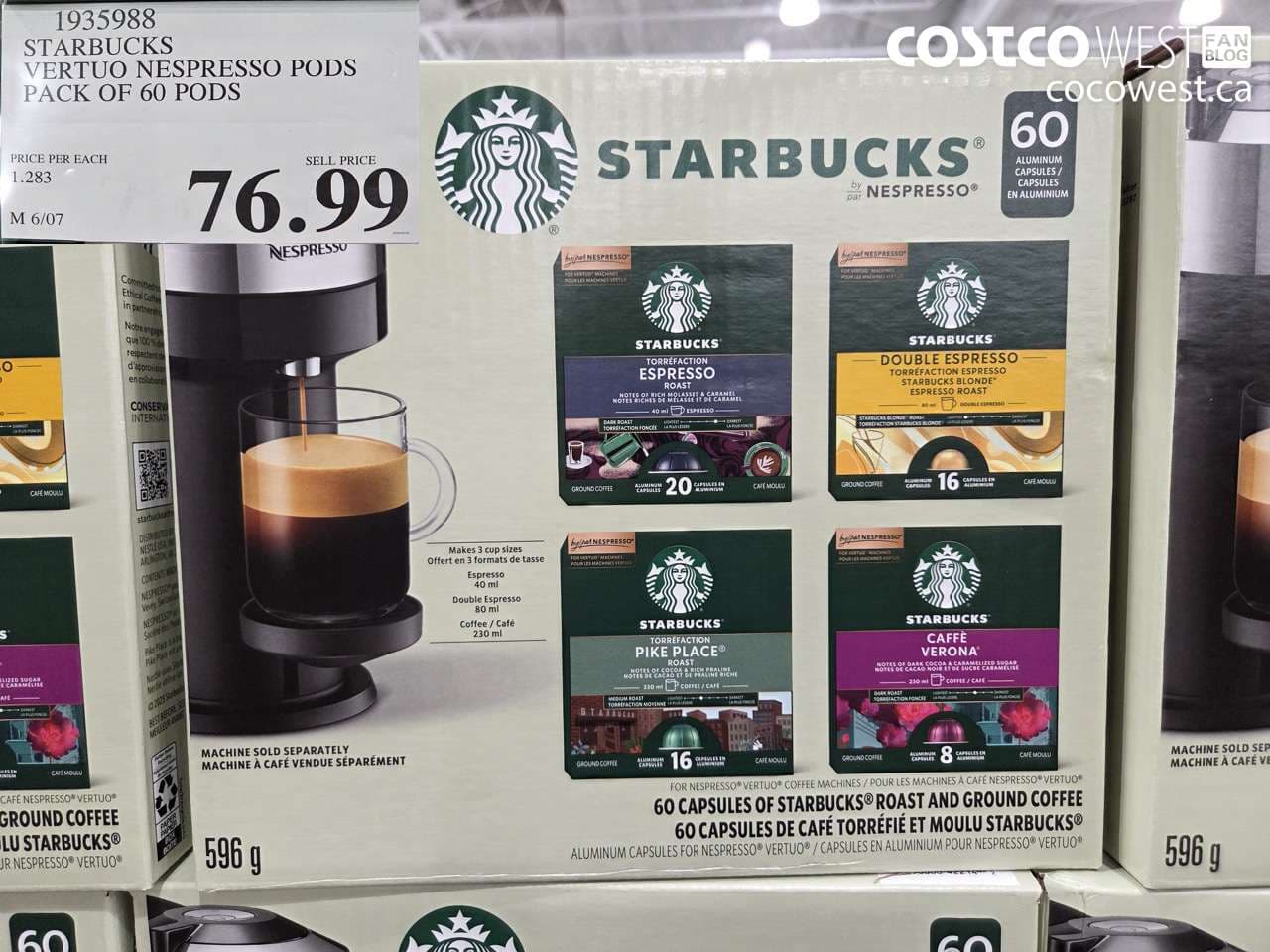 starbucks vertuo nespresso pods pack of 60 pods