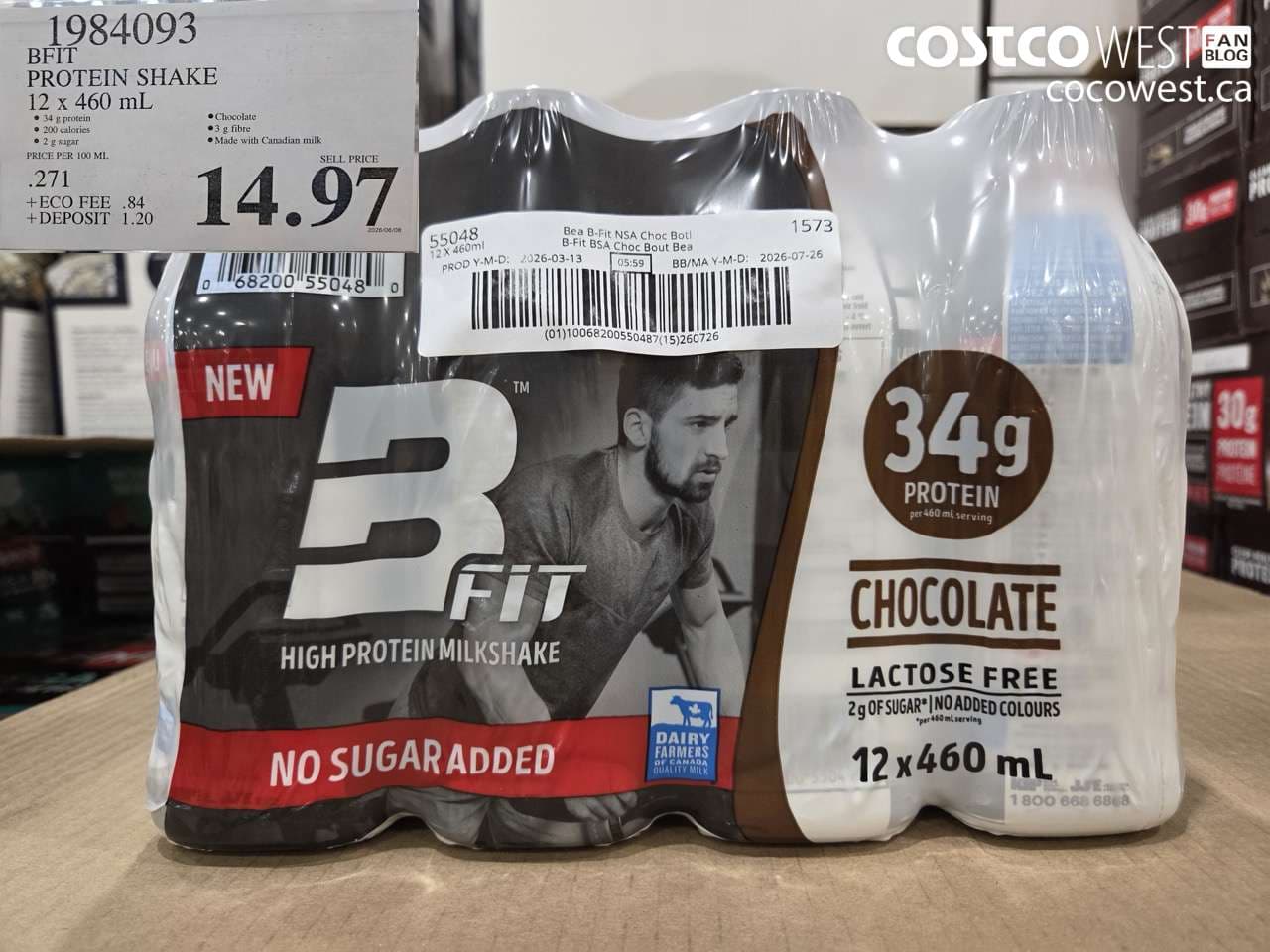 bfit protein shake 12 x 460 ml
