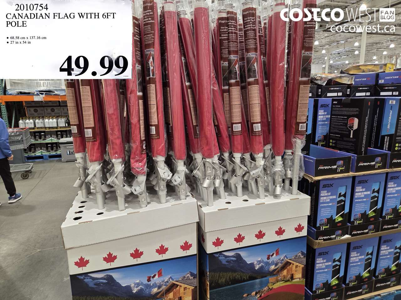 canadian flag with 6ft pole