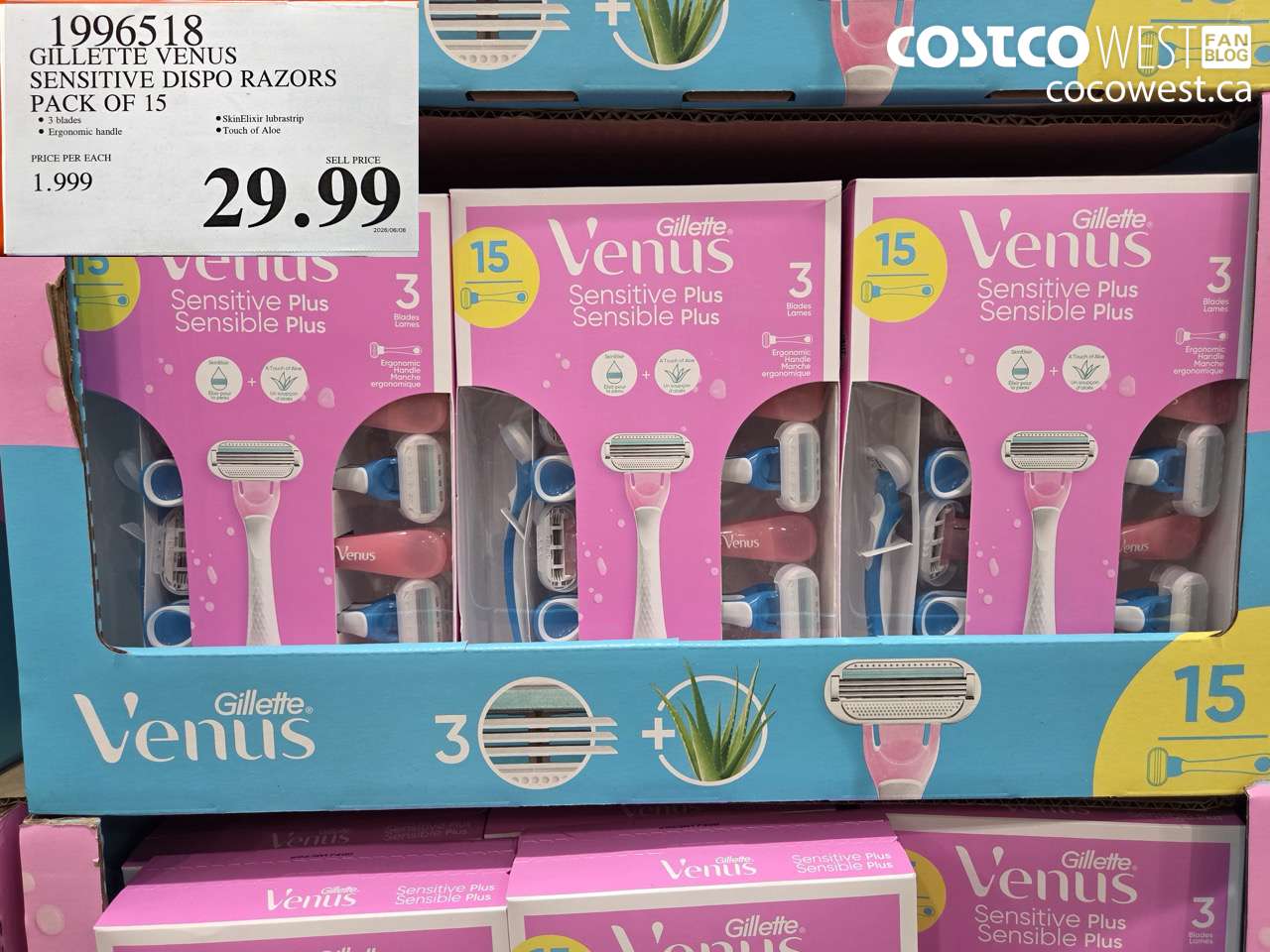 gillette venus sensitive dispo razors pack of 15