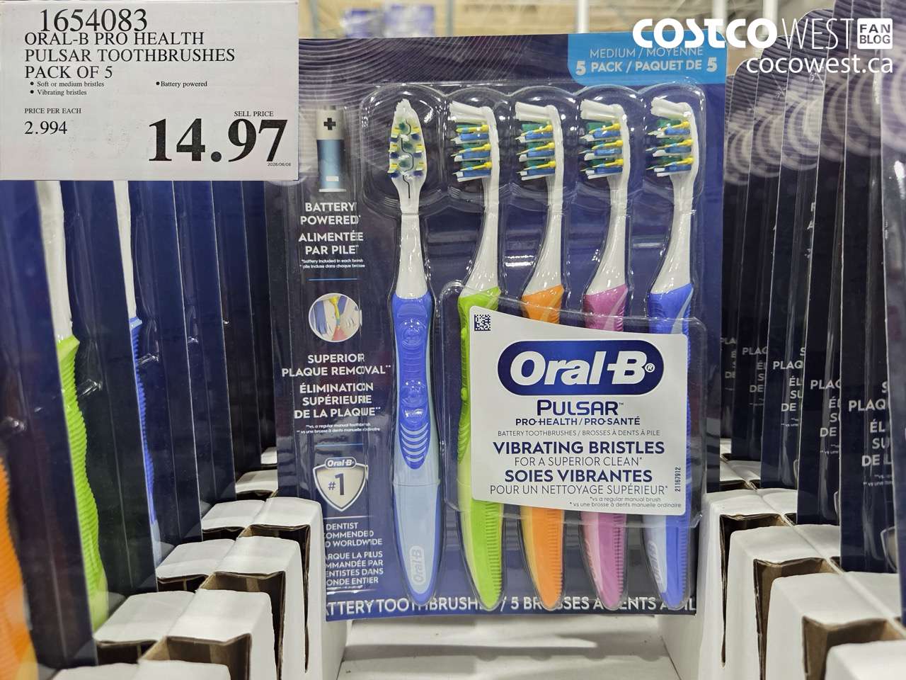 oralb pro health pulsar toothbrushes pack of 5