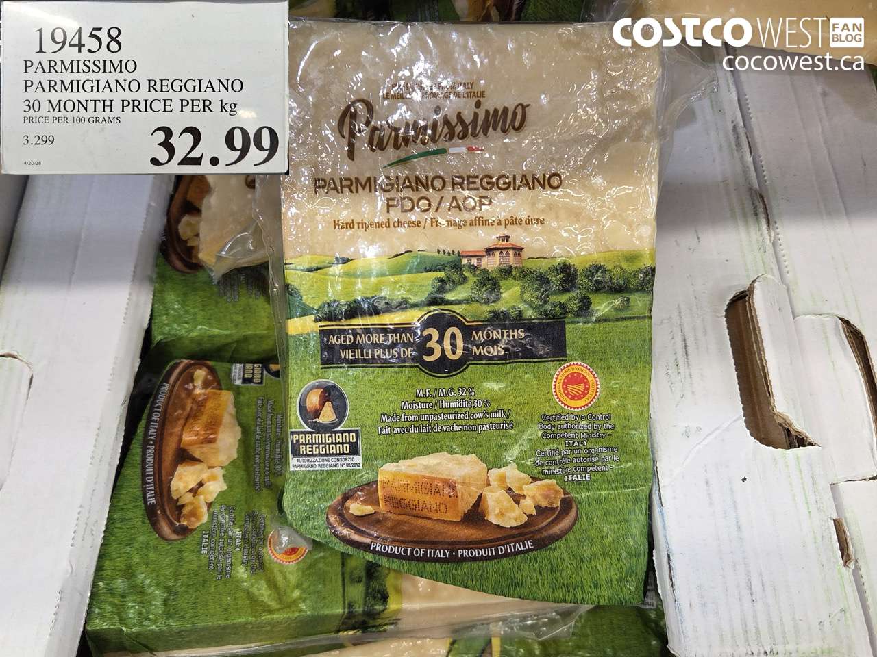 parmissimo parmigiano reggiano 30 month price per kg