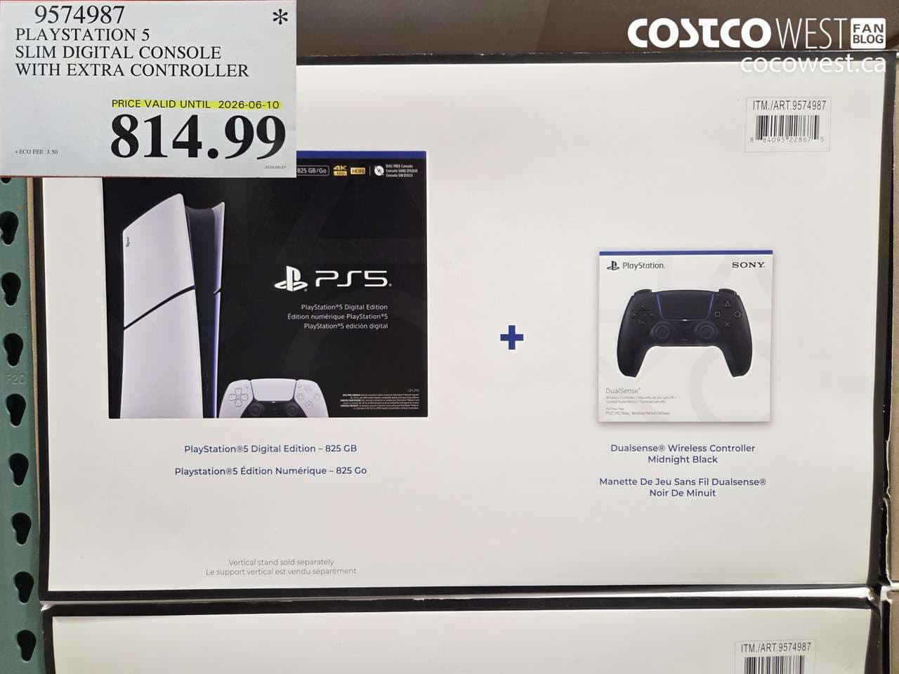 playstation 5 slim digital console with extra controller expires on 20260610