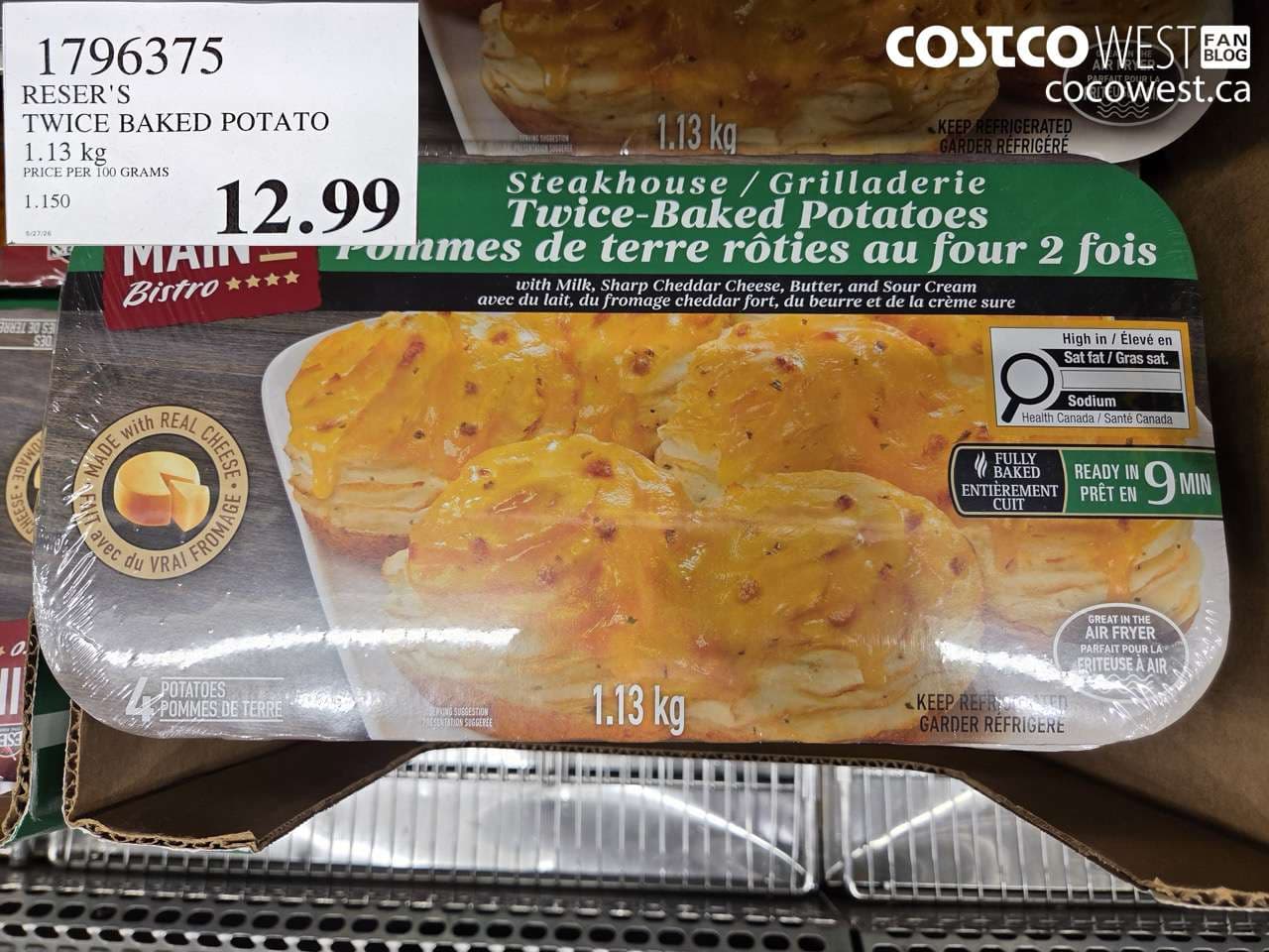 resers twice baked potato 113 kg