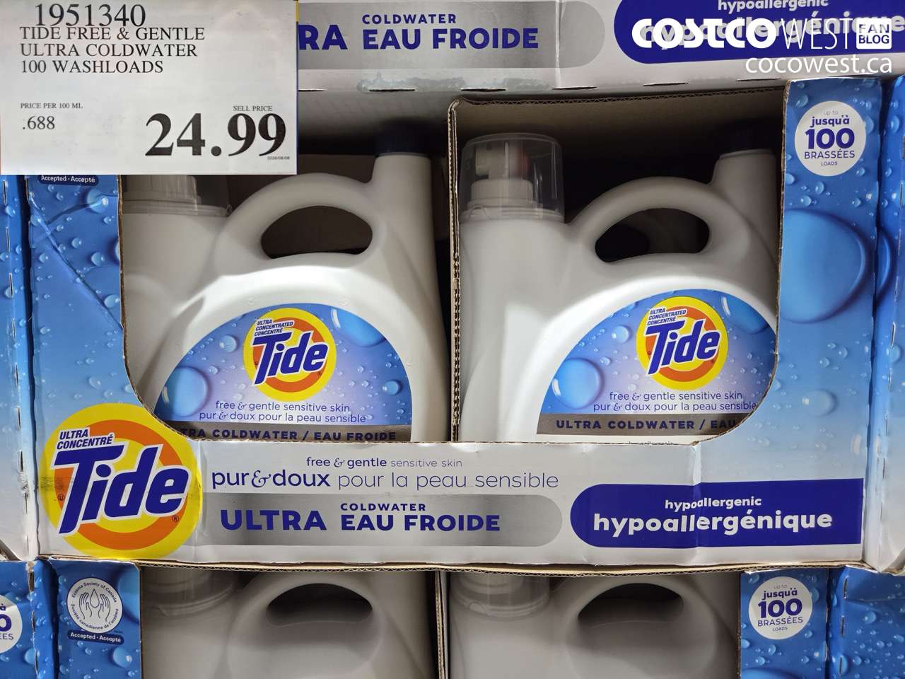 tide free gentle ultra coldwater 100 washloads