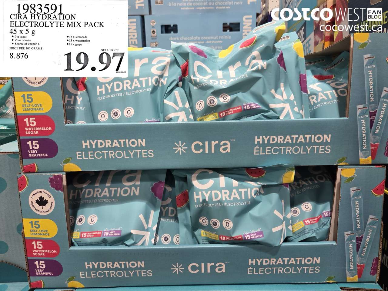 cira hydration electrolyte mix pack 45 x 5 g