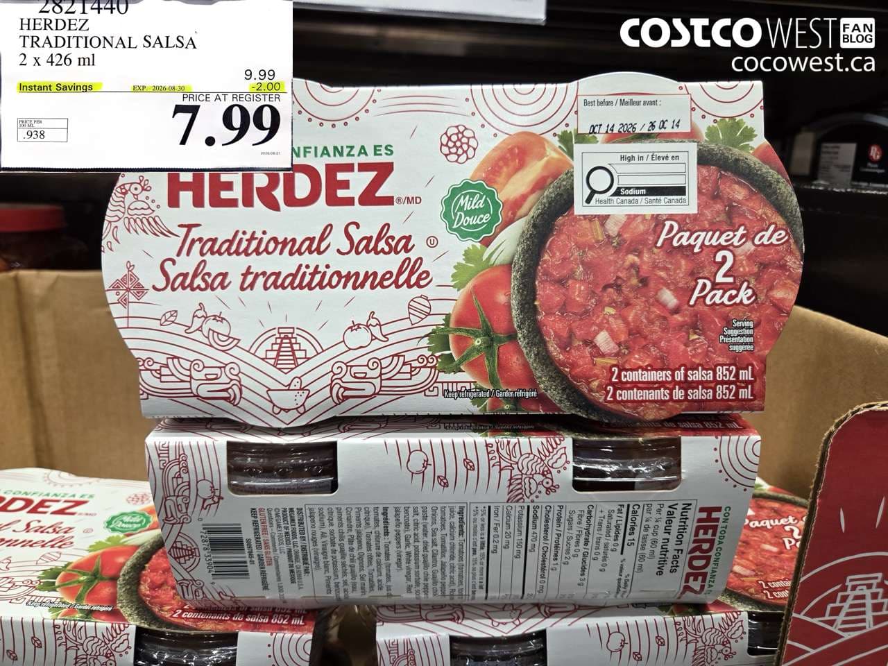 HERDEZ TRADITIONAL SALSA 2 X 426 ML