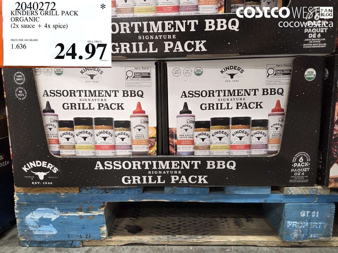 kinders grill pack organic 2x sauce 4x spice