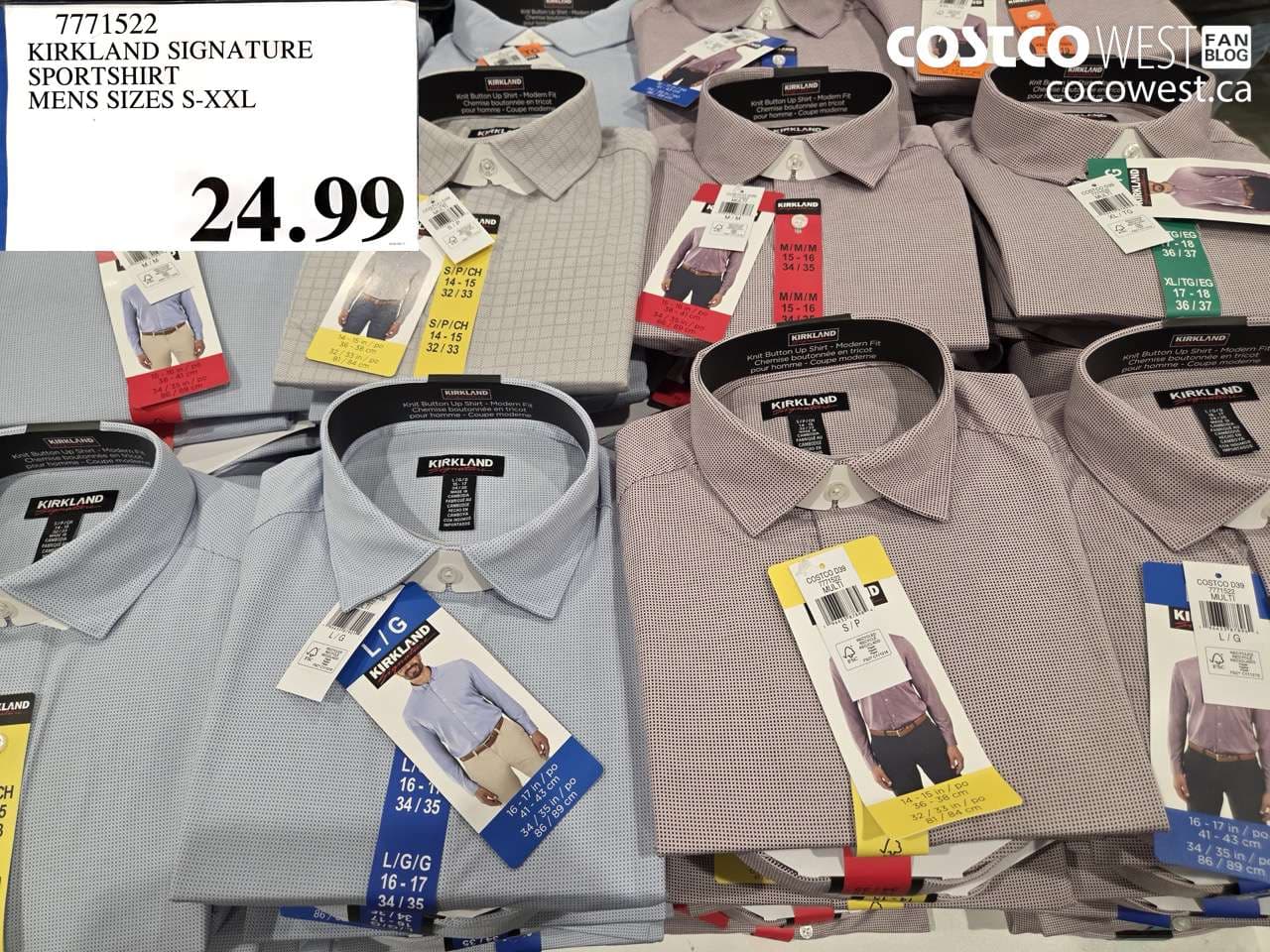 kirkland signature sportshirt mens sizes sxxl