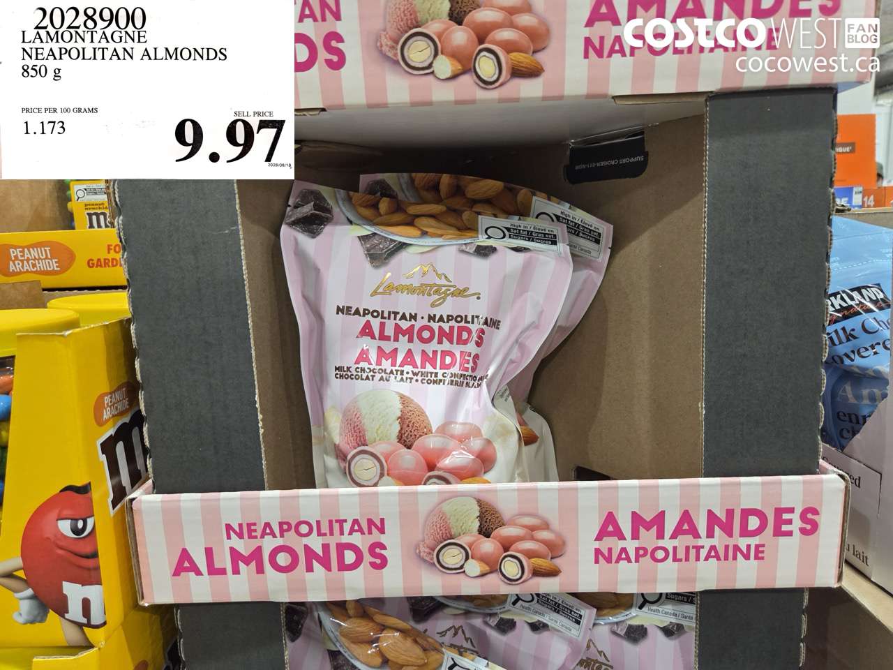 lamontagne neapolitan almonds 850 g