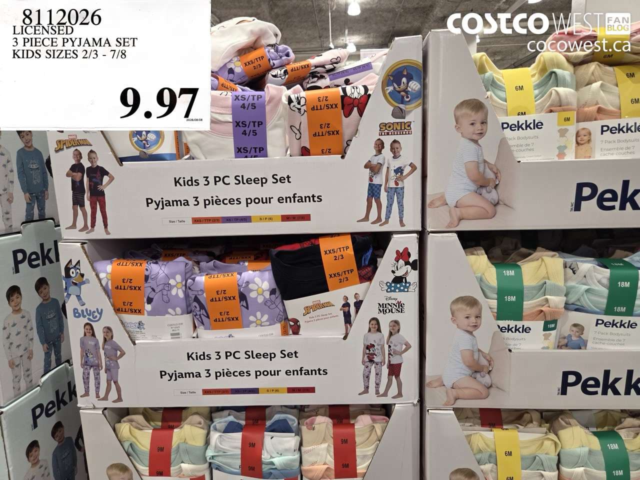 licensed 3 piece pyjama set kids sizes 23 78
