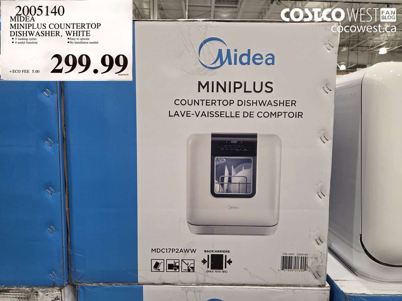 midea miniplus countertop dishwasher white