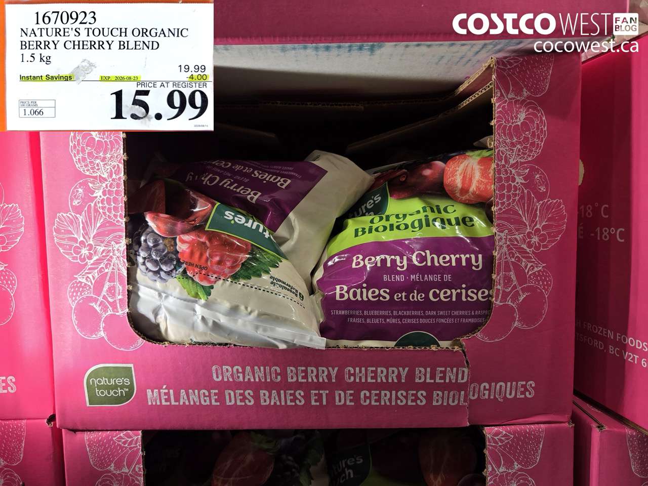 NATURE’S TOUCH ORGANIC BERRY CHERRY BLEND 1.5 KG