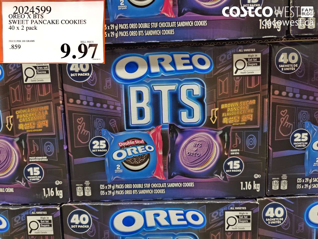 oreo x bts sweet pancake cookies 40 x 2 pack