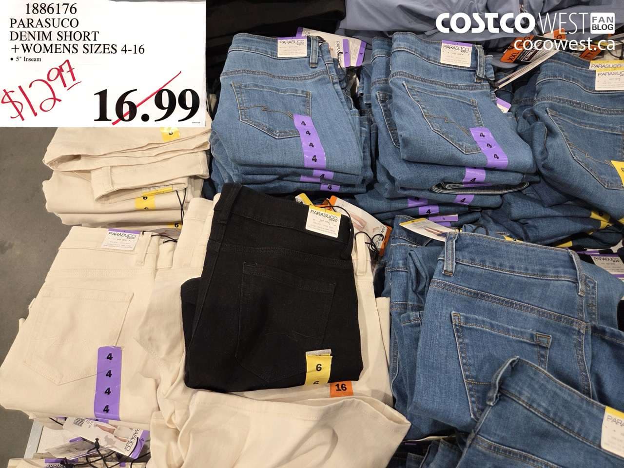 parasuco denim short womens sizes 416