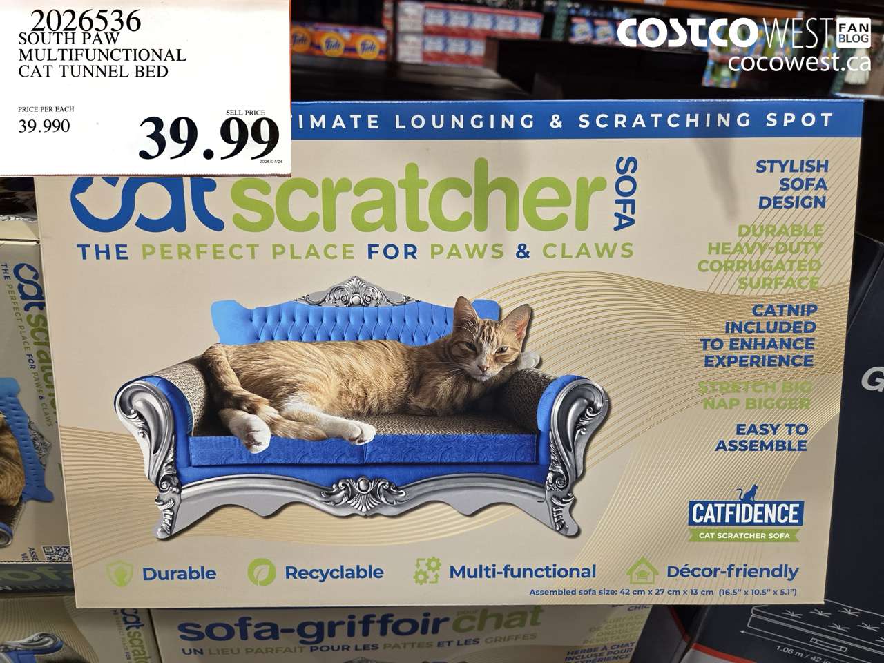 south paw multifunctional cat tunnel bed