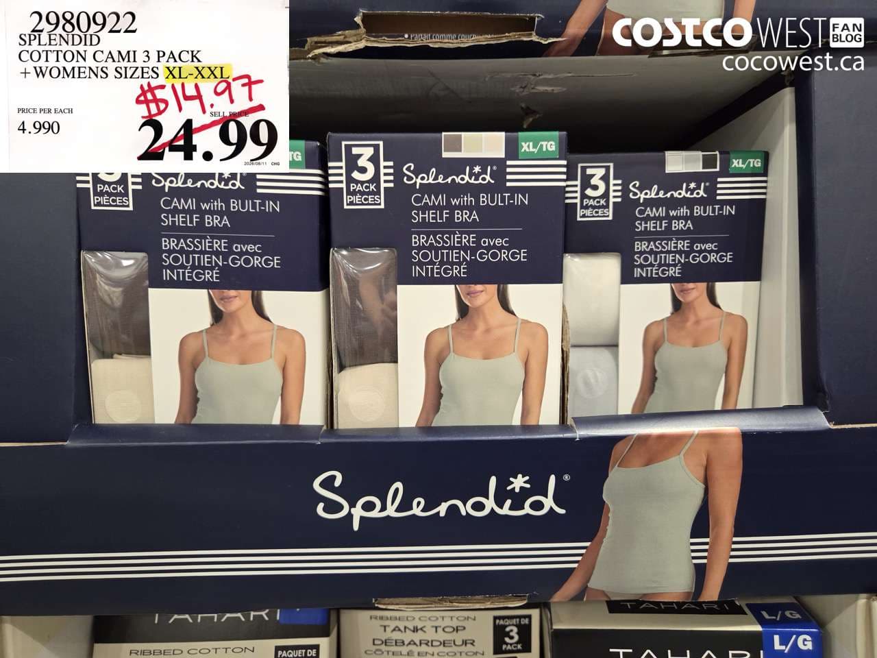 splendid cotton cami 3 pack womens sizes xlxxl