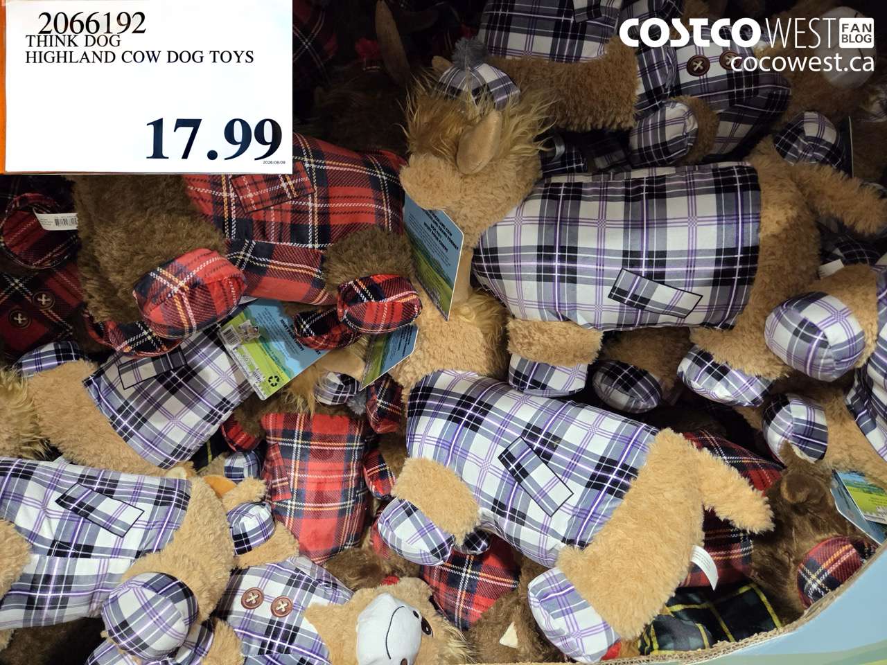 think dog highland cow dog toys