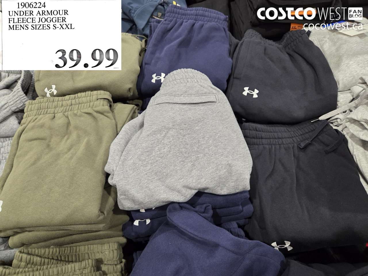 under armour fleece jogger mens sizes sxxl