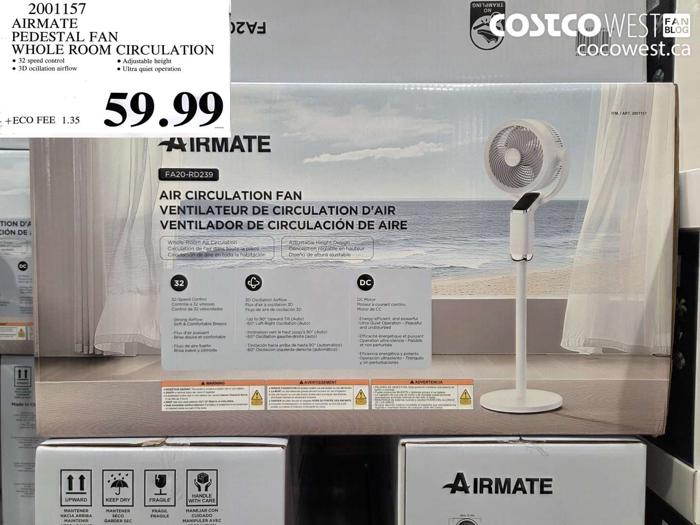 airmate pedestal fan whole room circulation