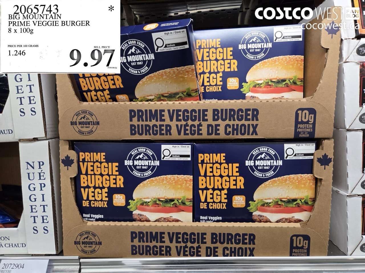 big mountain prime veggie burger 8 x 100g