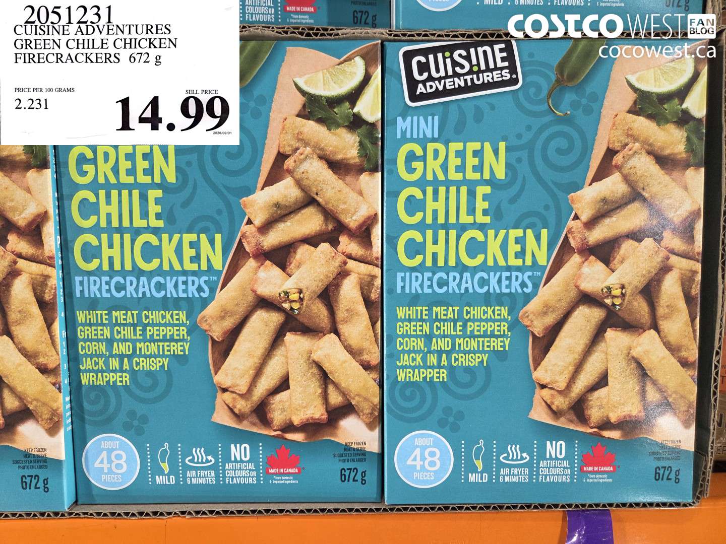 cuisine adventures green chile chicken firecrackers 672 g