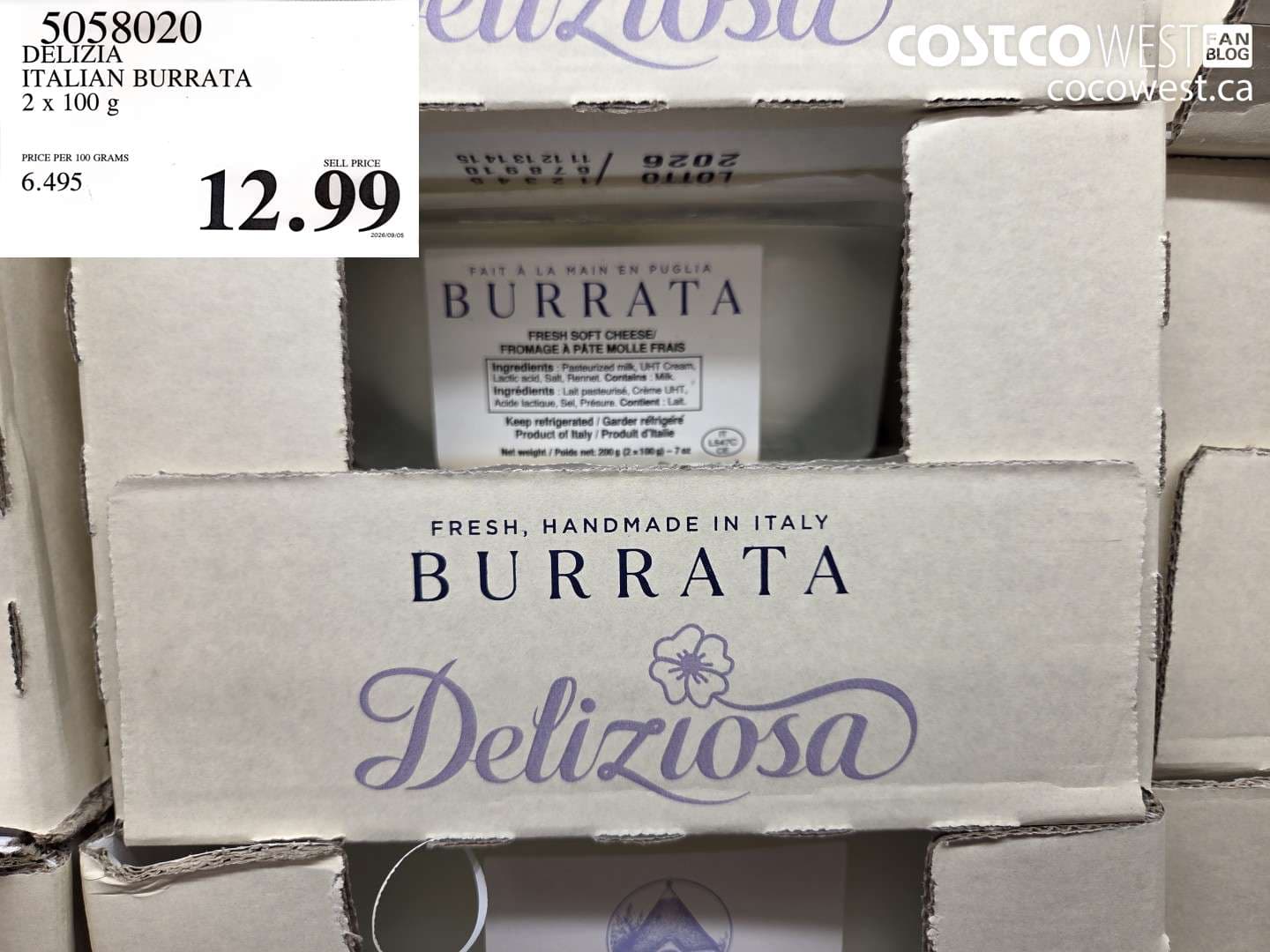 delizia italian burrata 2 x 100 g