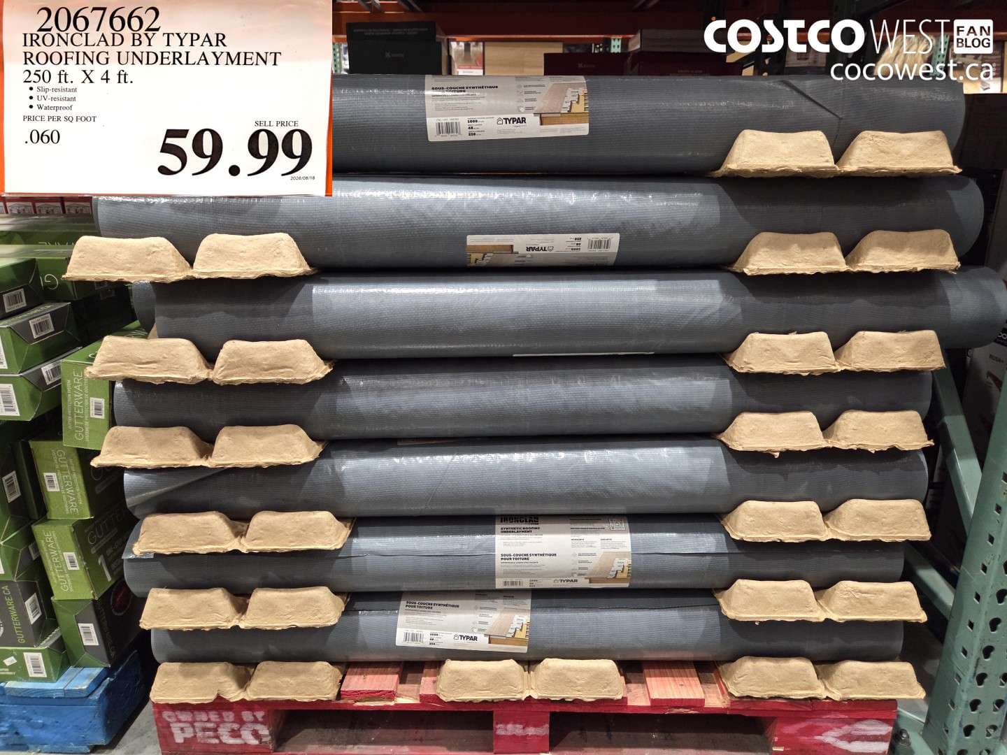 ironclad by typar roofing underlayment 250 ft x 4 ft